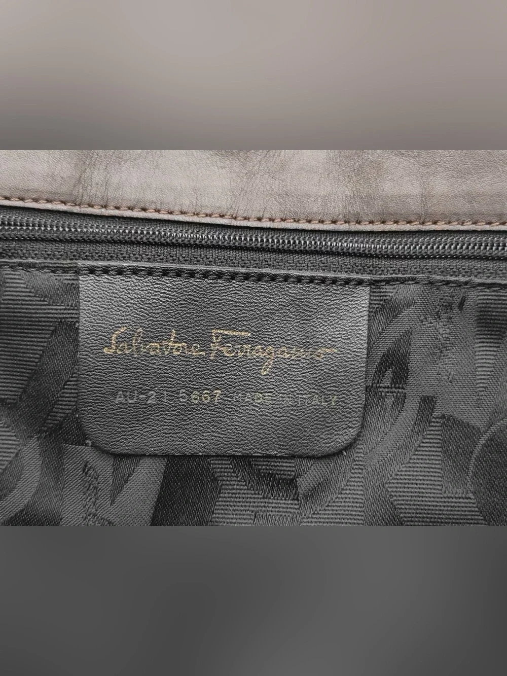Salvatore Ferragamo Black Shoulder Bag with Gold Chain Strap
